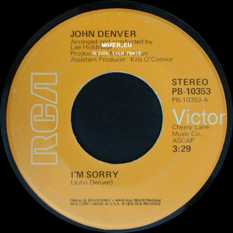 John Denver - I'm Sorry / Calypso side A