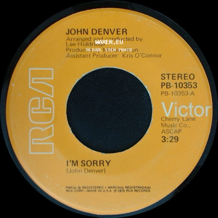 John Denver - I'm Sorry / Calypso side A