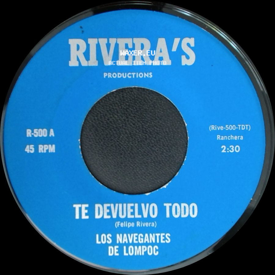 Los Navegantes De Lompoc - Leticia Isabel / Te Devuelvo Todo side B