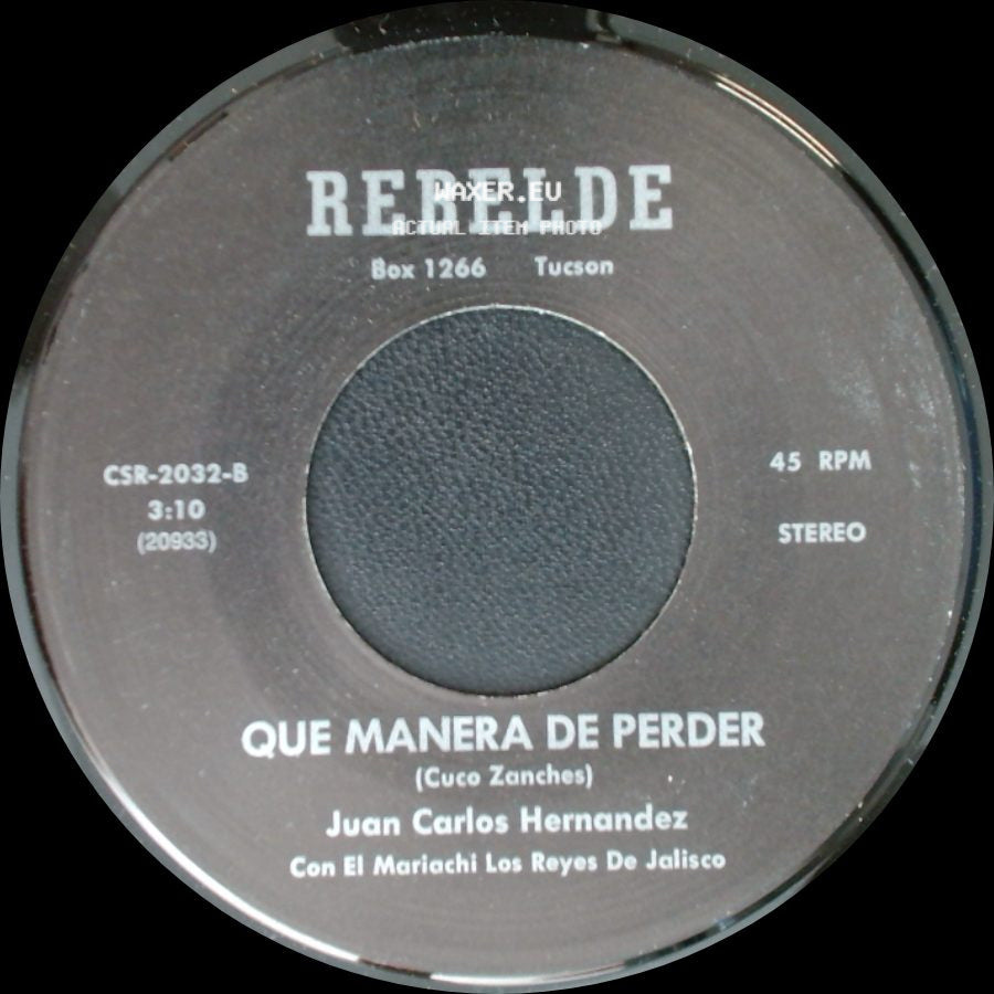 Juan Carlos Hernandez - Veronica / Que Manera De Perder side B