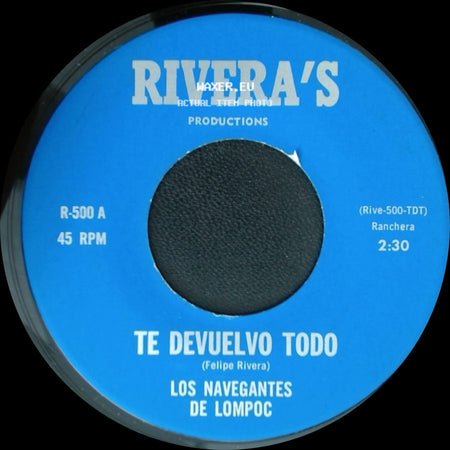 Los Navegantes De Lompoc - Leticia Isabel / Te Devuelvo Todo side B