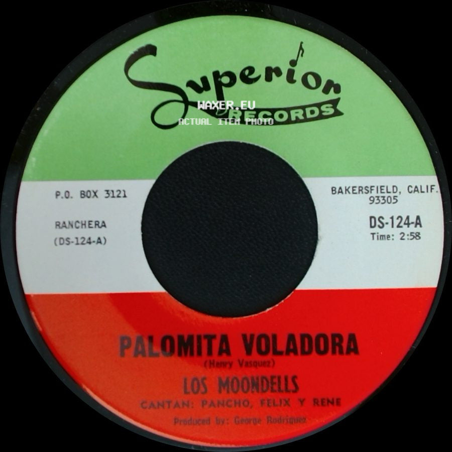 Los Moondells - Carterita De Nylon / Palomita Voladora side B