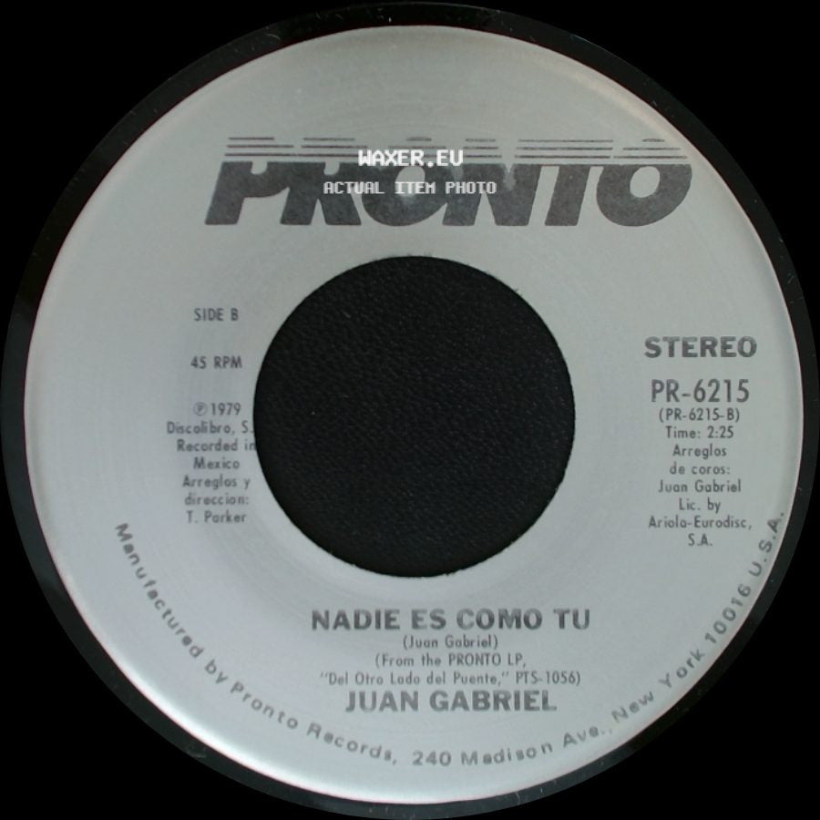 Juan Gabriel - Me Gusta Bailar Contigo / Nadie Es Como Tu side B