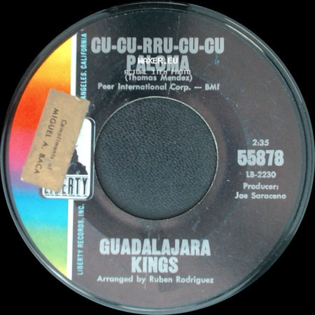 Guadalajara Kings - The Shadow Of Your Smile / Cu-Cu-Rru-Cu-Cu Paloma side B
