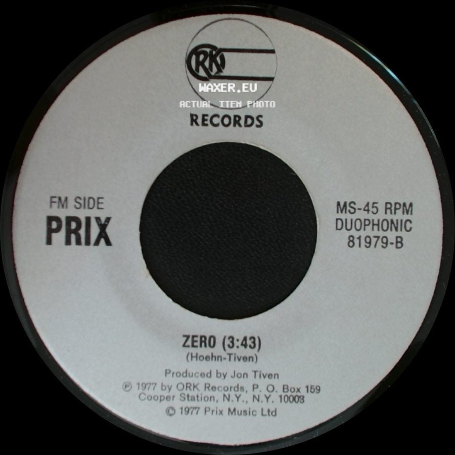 Prix - Girl / Everytime I Close My Eyes / Zero side B