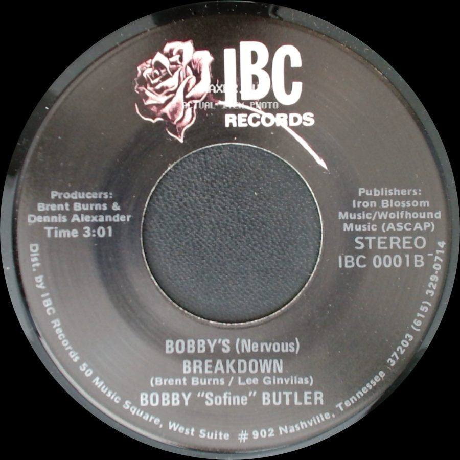Bobby "Sofine" Butler - Bobby's (Nervous) Breakdown / Cheaper Crude Or No More Food side A