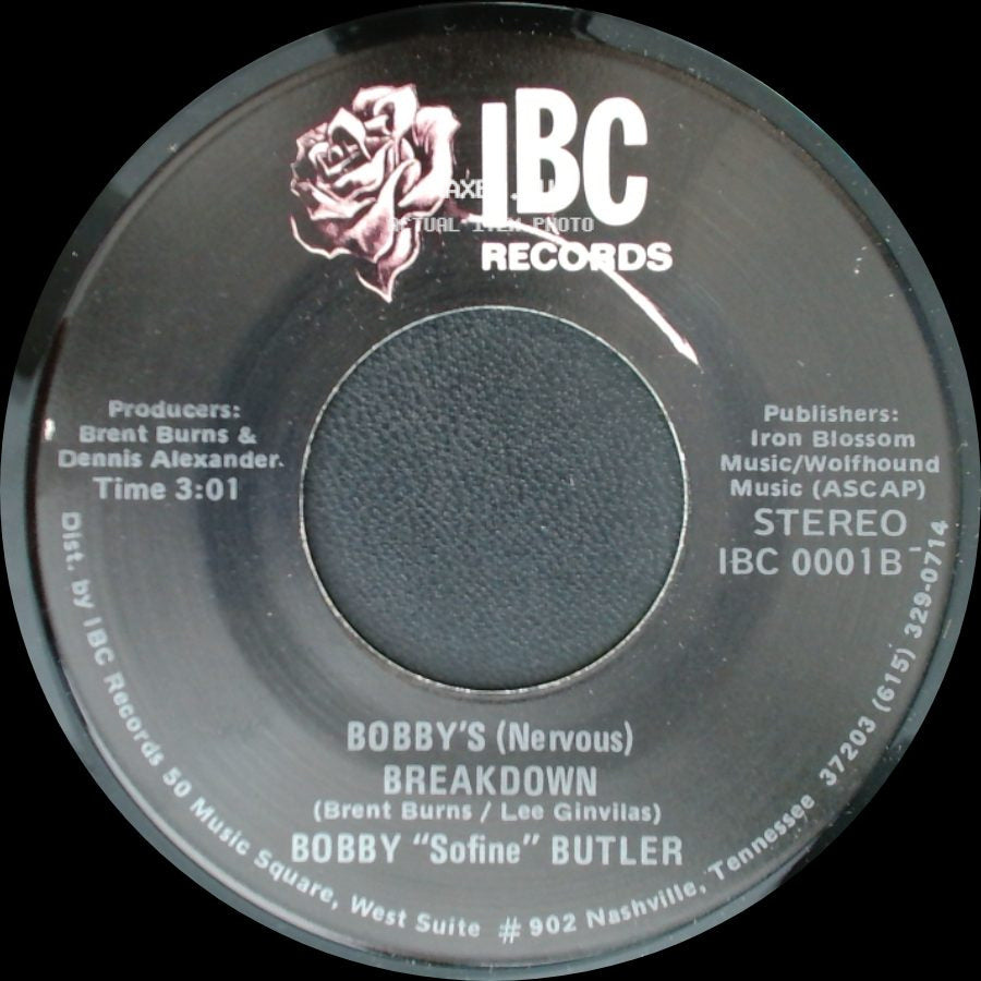 Bobby "Sofine" Butler - Cheaper Crude Or No More Food / Bobby's (Nervous) Breakdown side B