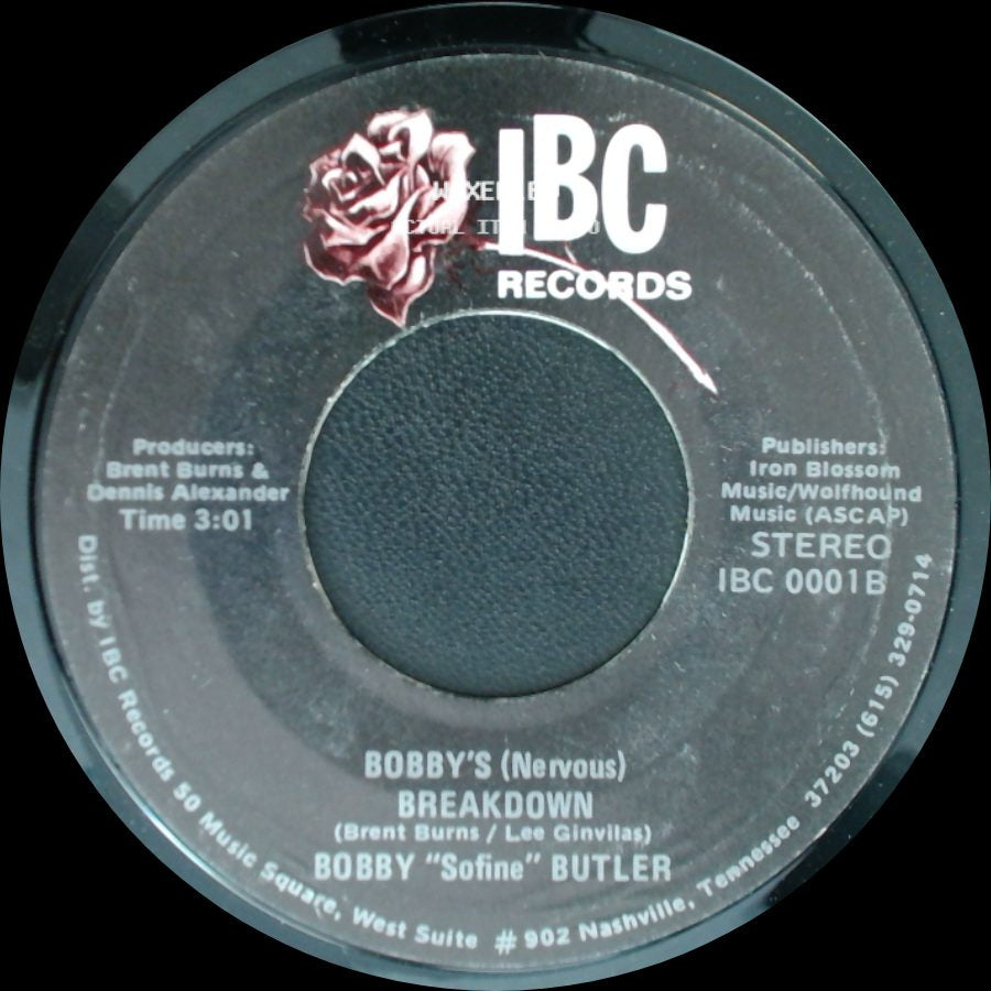 Bobby "Sofine" Butler - Bobby's (Nervous) Breakdown / Cheaper Crude Or No More Food side A