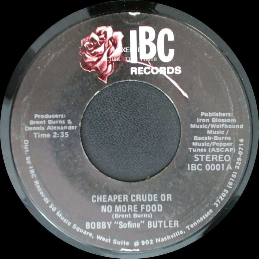 Bobby "Sofine" Butler - Bobby's (Nervous) Breakdown / Cheaper Crude Or No More Food side B