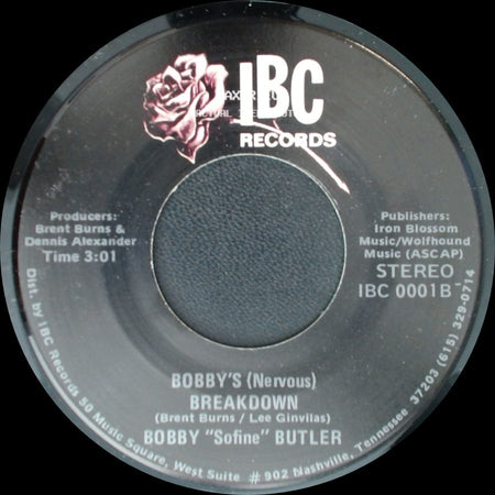 Bobby "Sofine" Butler - Bobby's (Nervous) Breakdown / Cheaper Crude Or No More Food side A