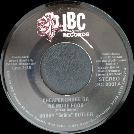 Bobby "Sofine" Butler - Bobby's (Nervous) Breakdown / Cheaper Crude Or No More Food side B