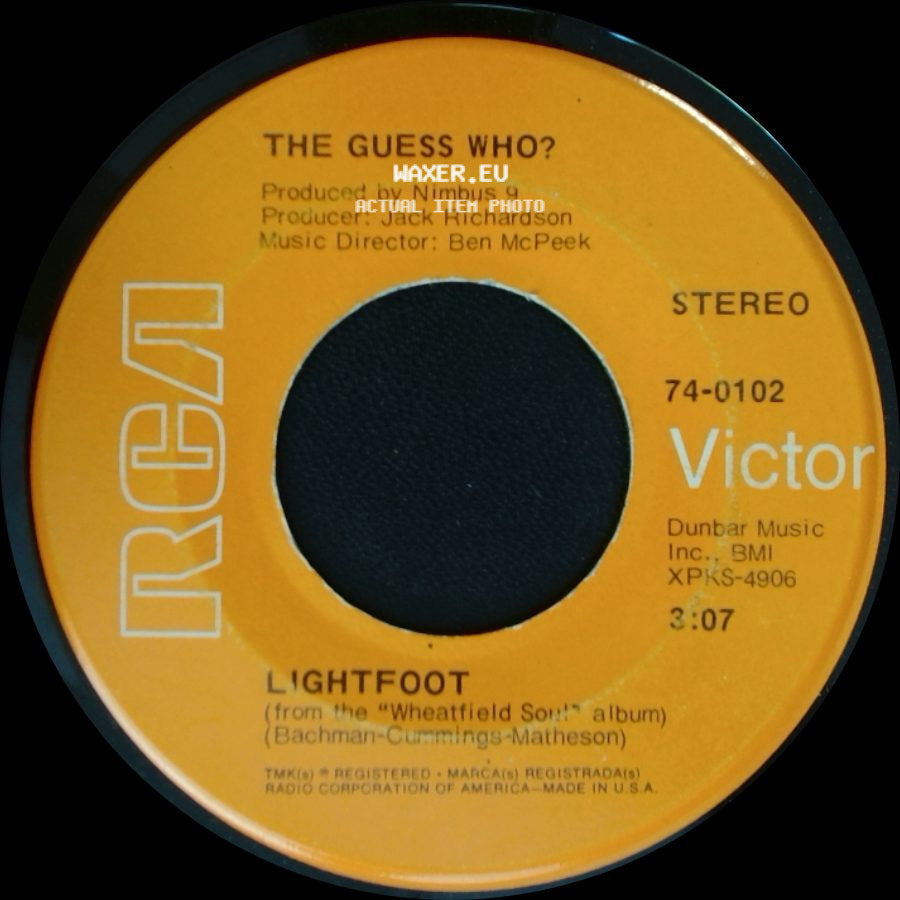 The Guess Who? - These Eyes / Lightfoot side B