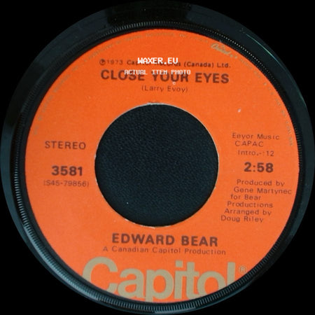 Cachet County / Edward Bear - Unknown Title A / Close Your Eyes side B