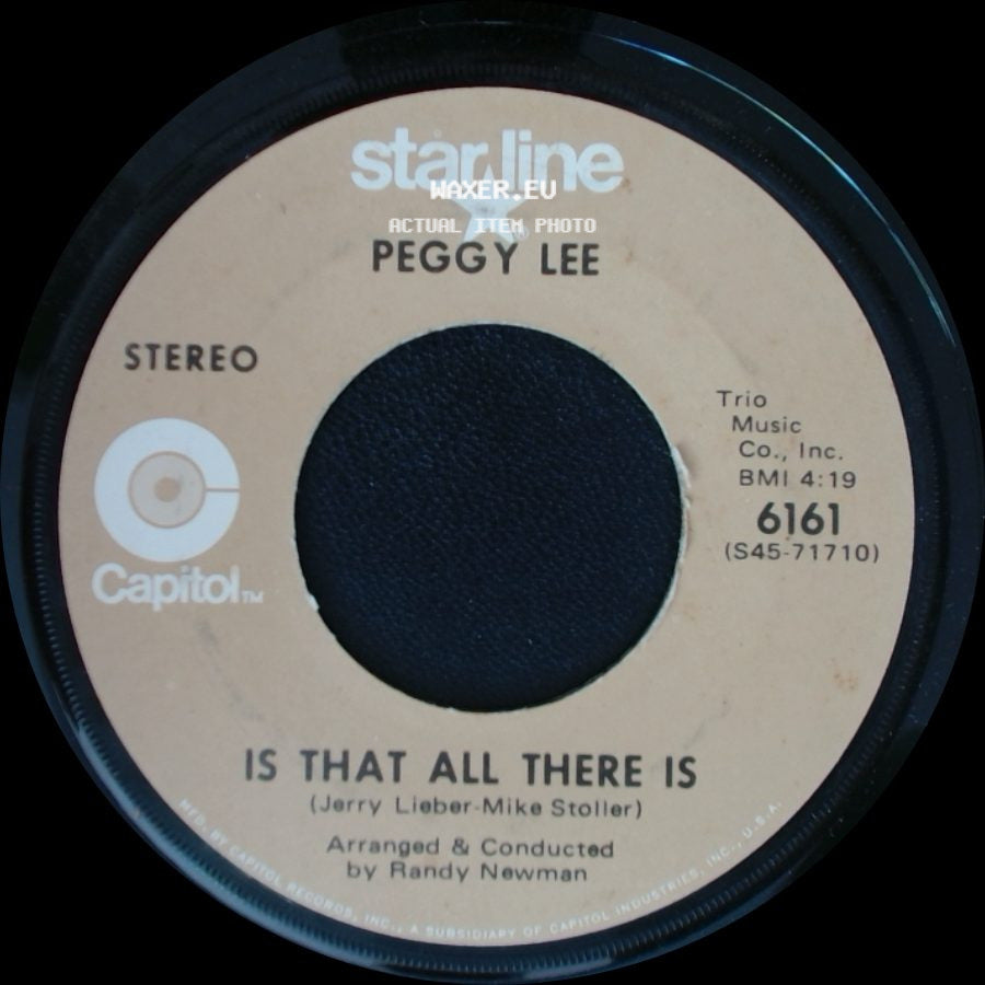 Peggy Lee - Is That All There Is / Spinning Wheel side A