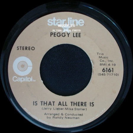 Peggy Lee - Is That All There Is / Spinning Wheel side A