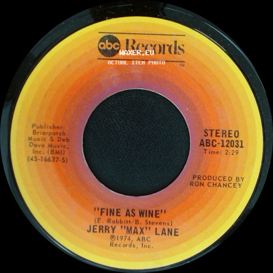 Jerry "Max" Lane - Fine As Wine / Right Out Of This World side A
