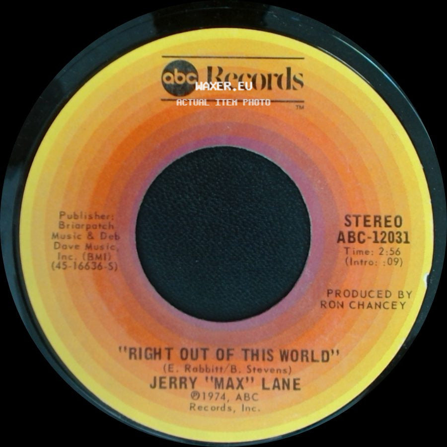 Jerry "Max" Lane - Fine As Wine / Right Out Of This World side B