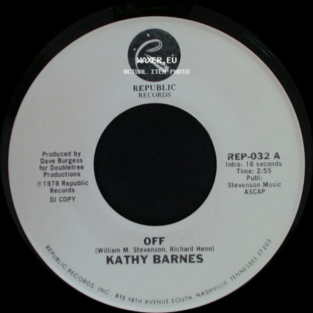 Kathy Barnes - Off / Off side B