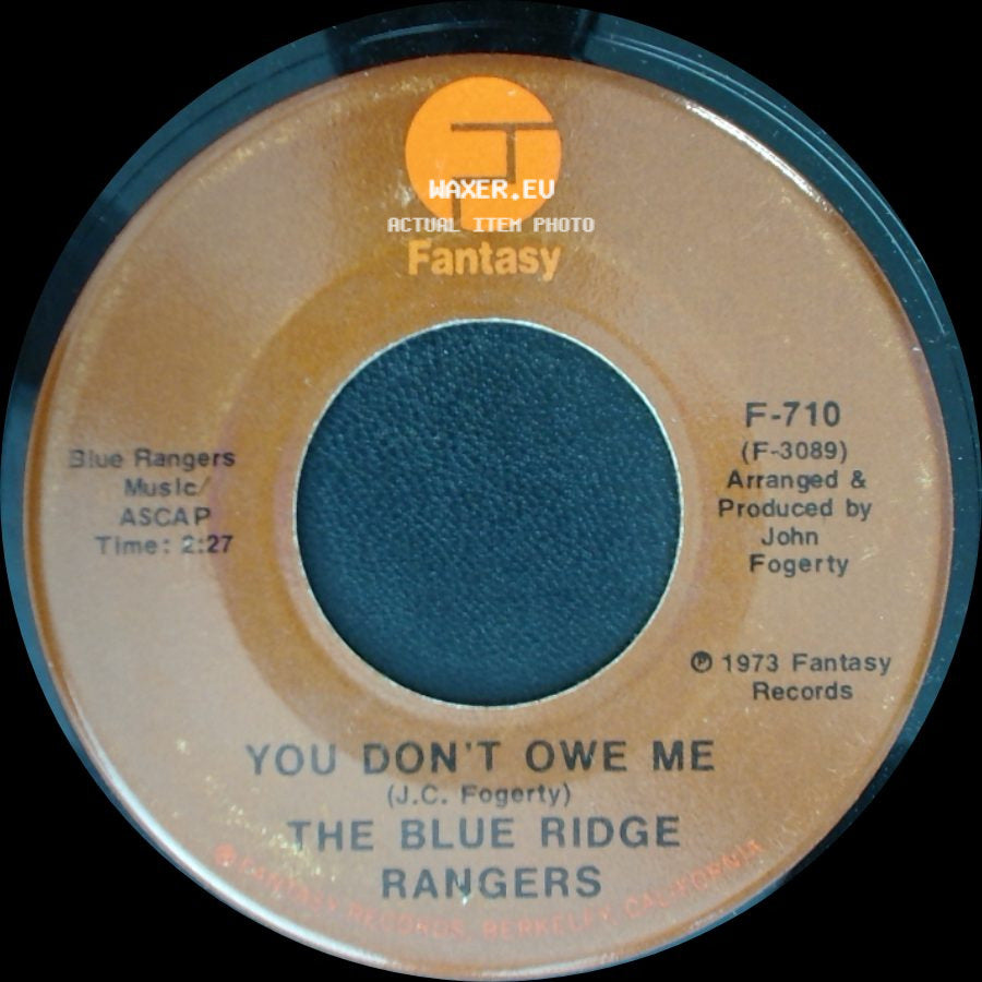 The Blue Ridge Rangers - Back In The Hills / You Don't Owe Me side B