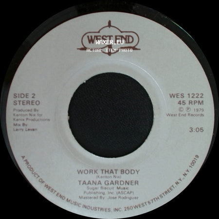 Taana Gardner - When You Touch Me / Work That Body side B