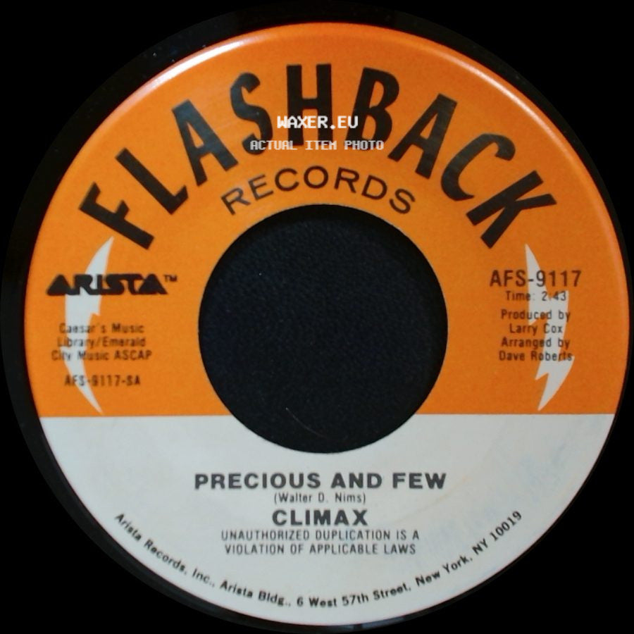 Climax / Climax Featuring Sonny Geraci - Precious And Few / Life And Breath side A