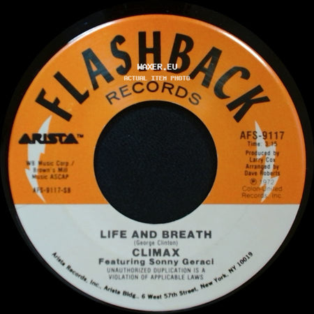 Climax / Climax Featuring Sonny Geraci - Precious And Few / Life And Breath side B