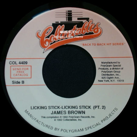 James Brown - Licking Stick-Licking Stick (Pt. 1) / Licking Stick-Licking Stick (Pt. 2) side B