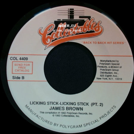 James Brown - Licking Stick-Licking Stick (Pt. 1) / Licking Stick-Licking Stick (Pt. 2) side B