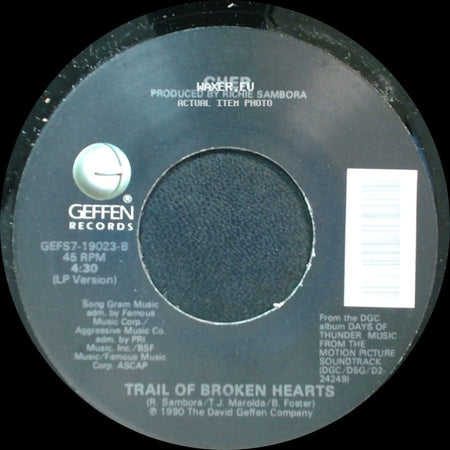 Cher - Love And Understanding / Trail Of Broken Hearts side B