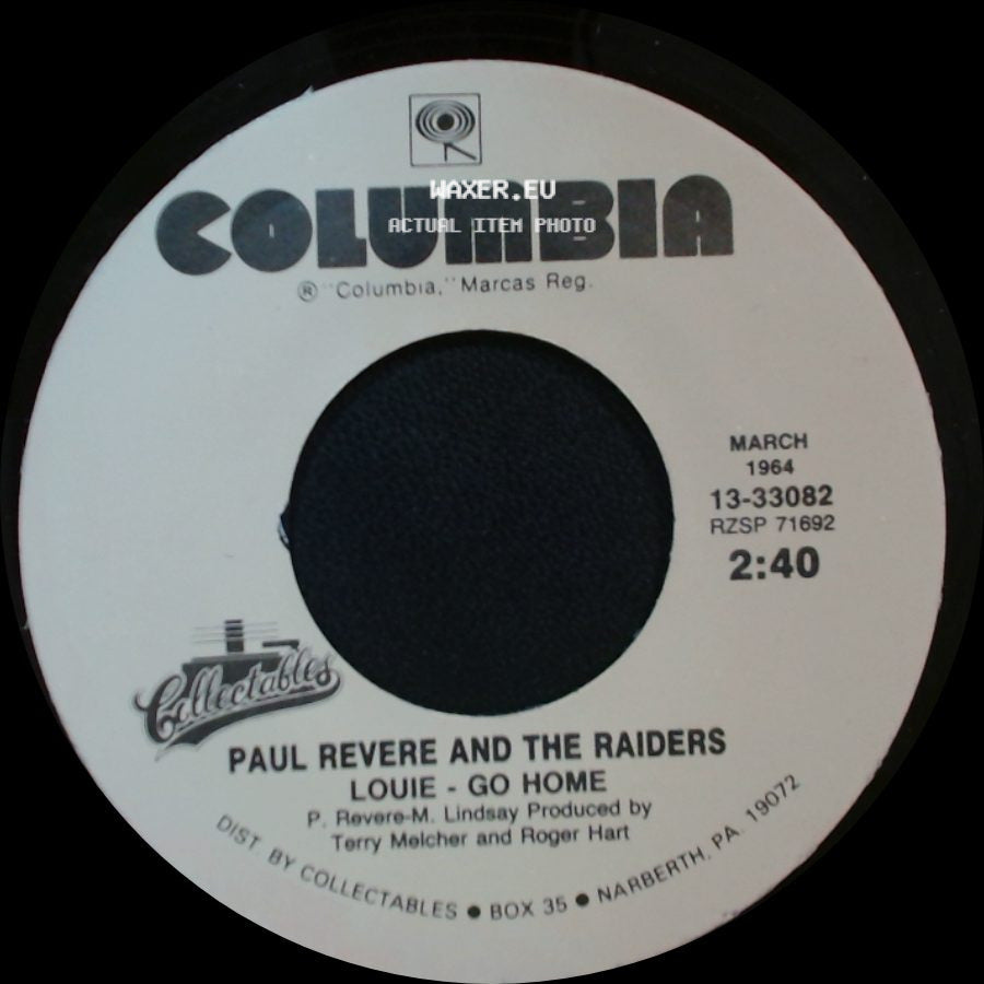 Paul Revere And The Raiders - Louie - Go Home / Louie, Louie side A