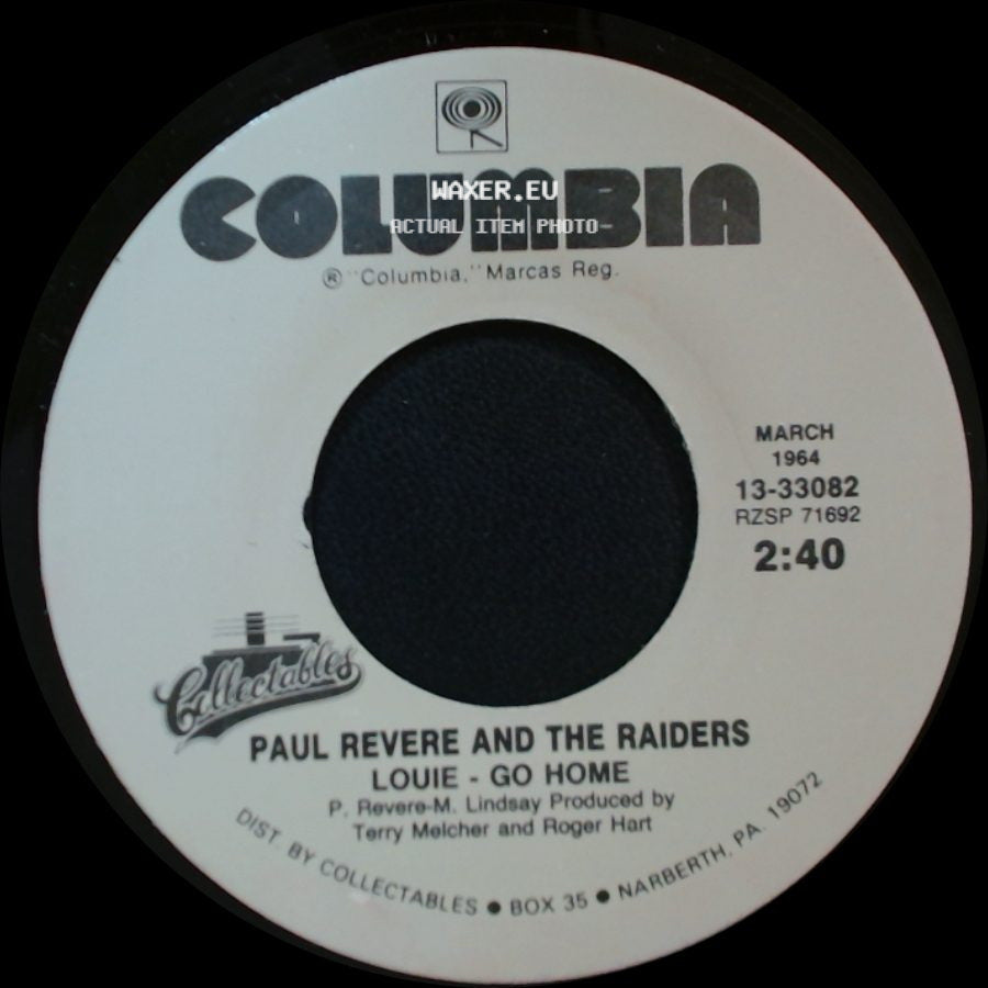 Paul Revere And The Raiders - Louie - Go Home / Louie, Louie side A