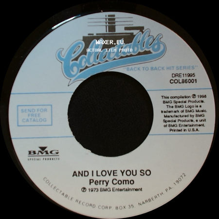 Perry Como - Love Looks So Good On You / And I Love You So side B