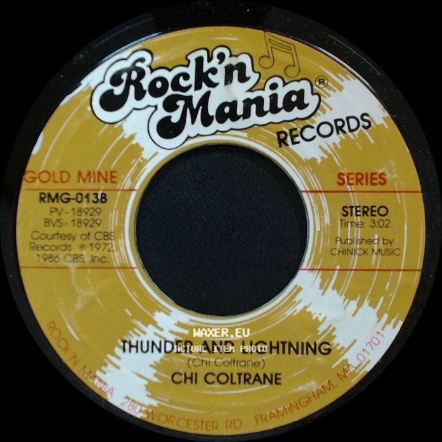 Chi Coltrane / The Buoys - Thunder And Lightning / Timothy side A