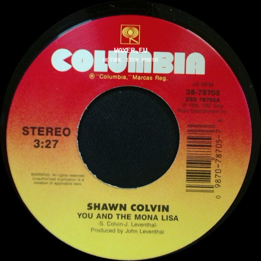 Shawn Colvin - Ricochet In Time (Live) / You And The Mona Lisa side B