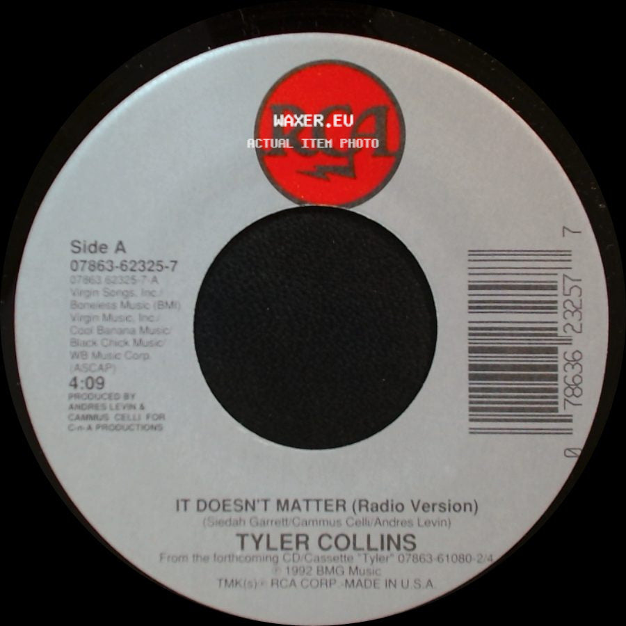 Tyler Collins - It Doesn't Matter (Radio Version) / Yesterday's Song (Album Version) side A