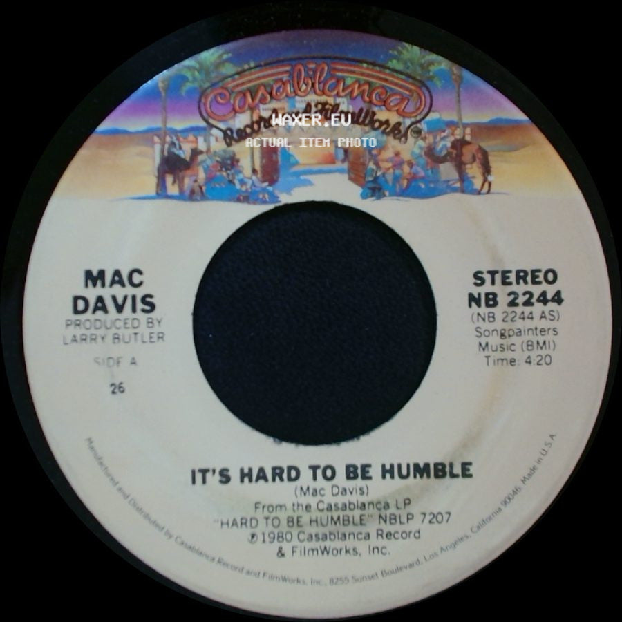 Mac Davis - It's Hard To Be Humble / The Greatest Gift Of All side A