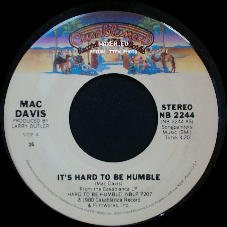 Mac Davis - It's Hard To Be Humble / The Greatest Gift Of All side A