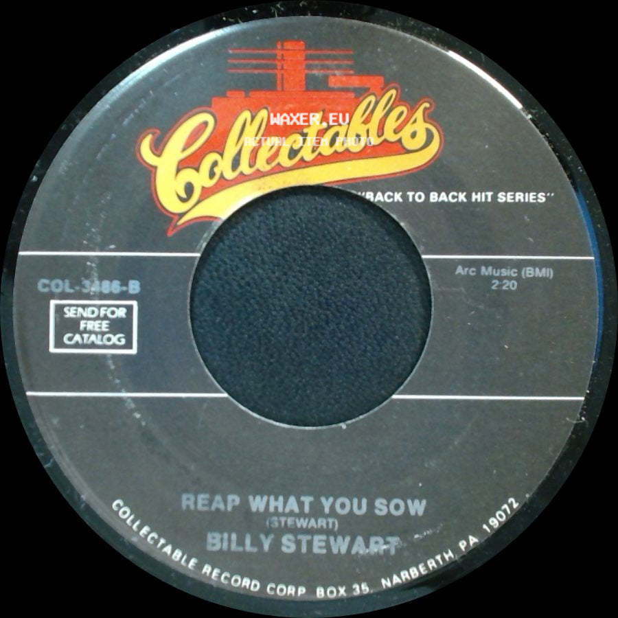 Billy Stewart / Bo Diddley - Reap What You Sow / Bring It To Me Jerome side A