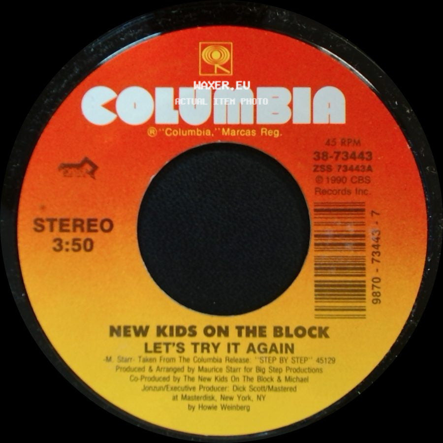 New Kids On The Block - Let's Try It Again / Popsicle side A