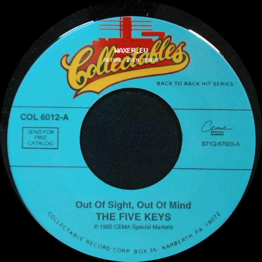 The Five Keys - Ling Ting Tong / Out Of Sight, Out Of Mind side B