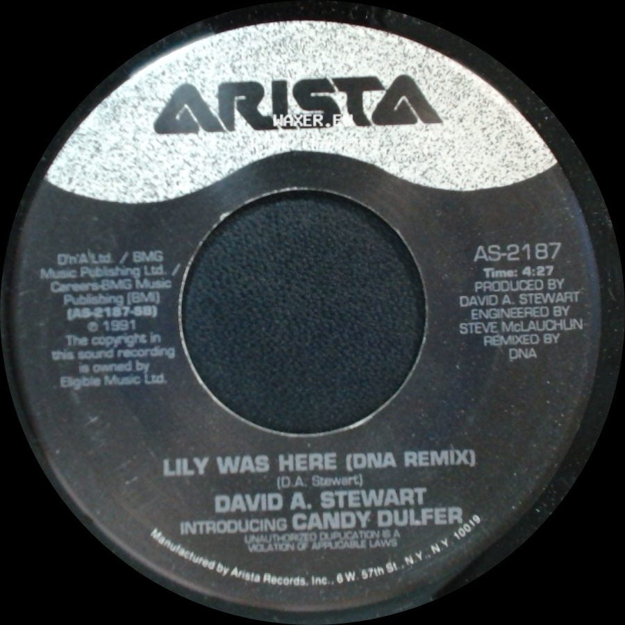 David A. Stewart Introducing Candy Dulfer / David A. Stewart - Lily Was Here (Dna Remix) / Lily Was Here side A