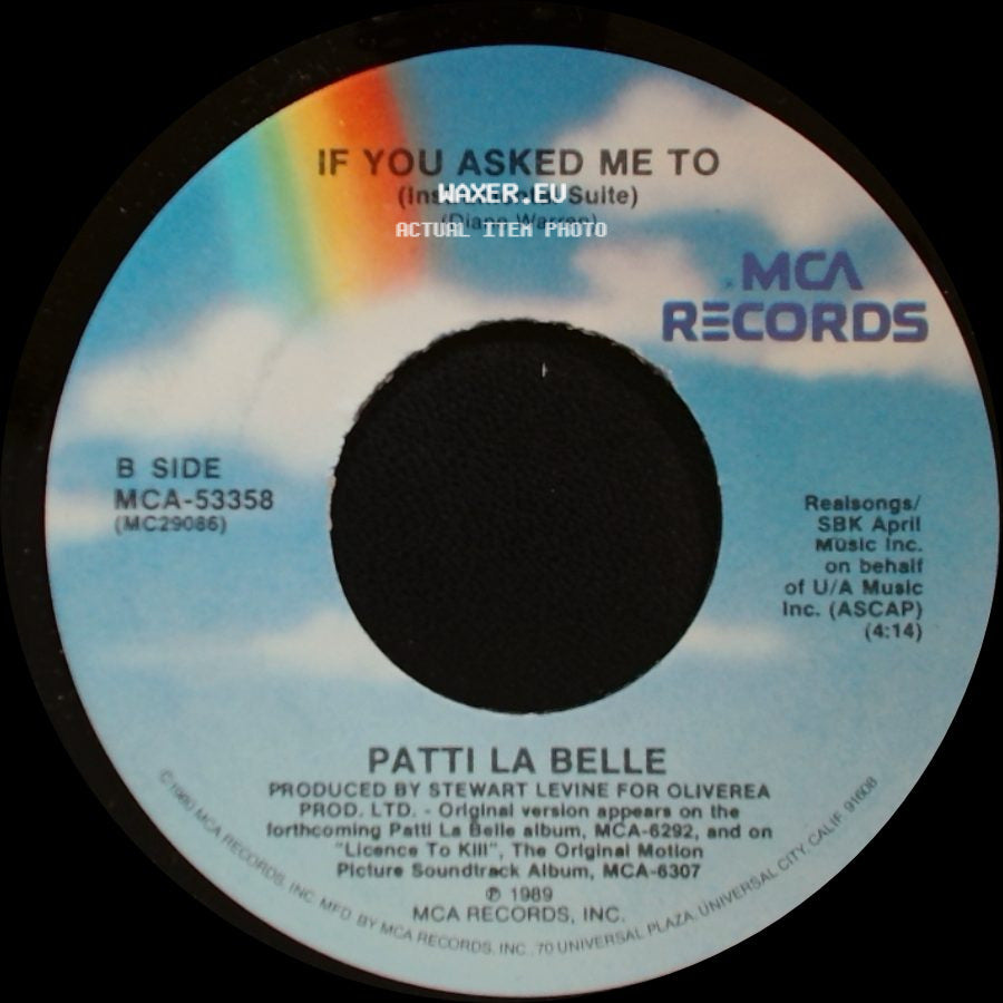 Patti La Belle - If You Asked Me To / If You Asked Me To (Instrumental Suite) side B