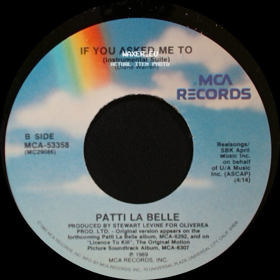 Patti La Belle - If You Asked Me To / If You Asked Me To (Instrumental Suite) side B
