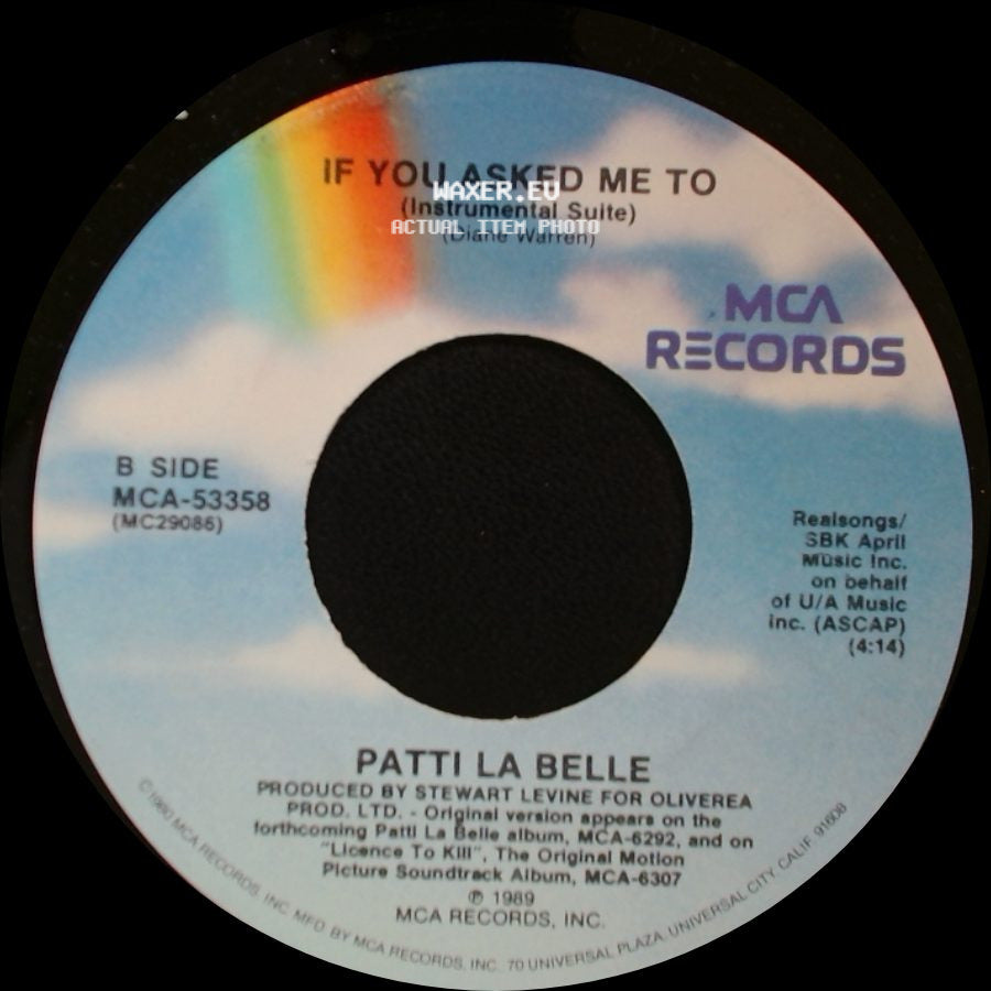 Patti La Belle - If You Asked Me To / If You Asked Me To (Instrumental Suite) side B