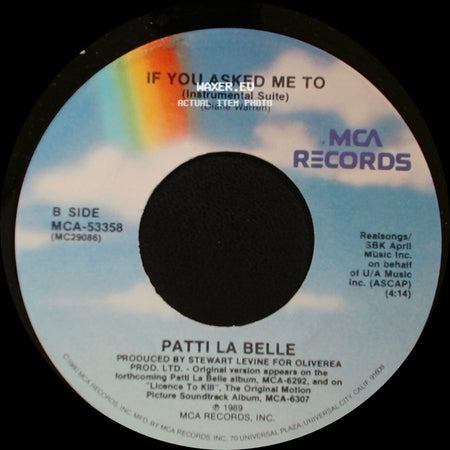 Patti La Belle - If You Asked Me To / If You Asked Me To (Instrumental Suite) side B