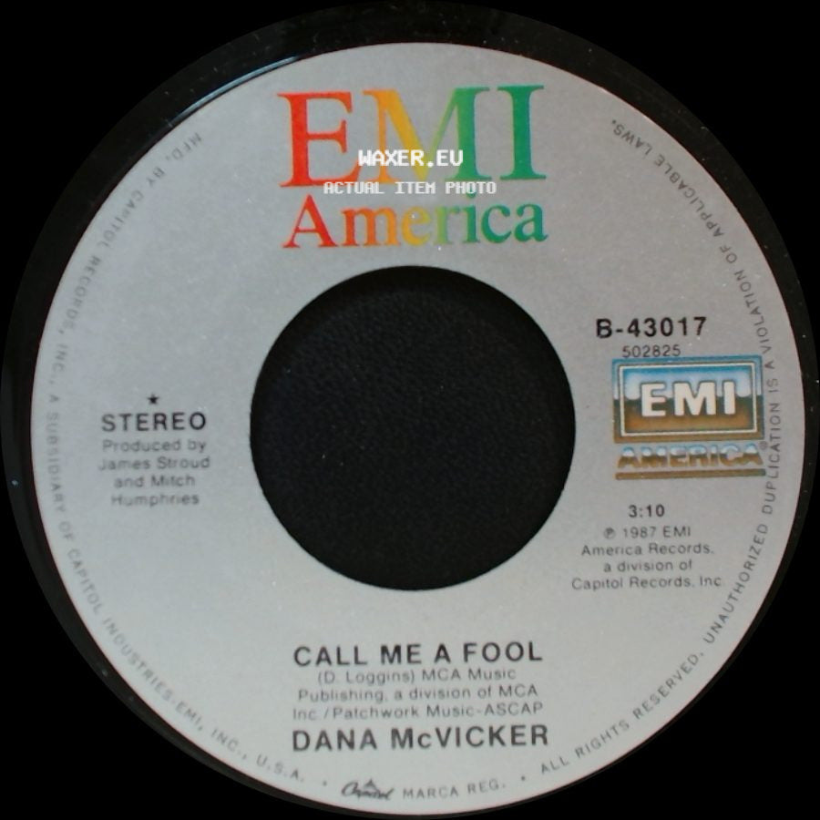 Dana Mcvicker - Call Me A Fool / Love Spent The Night side A