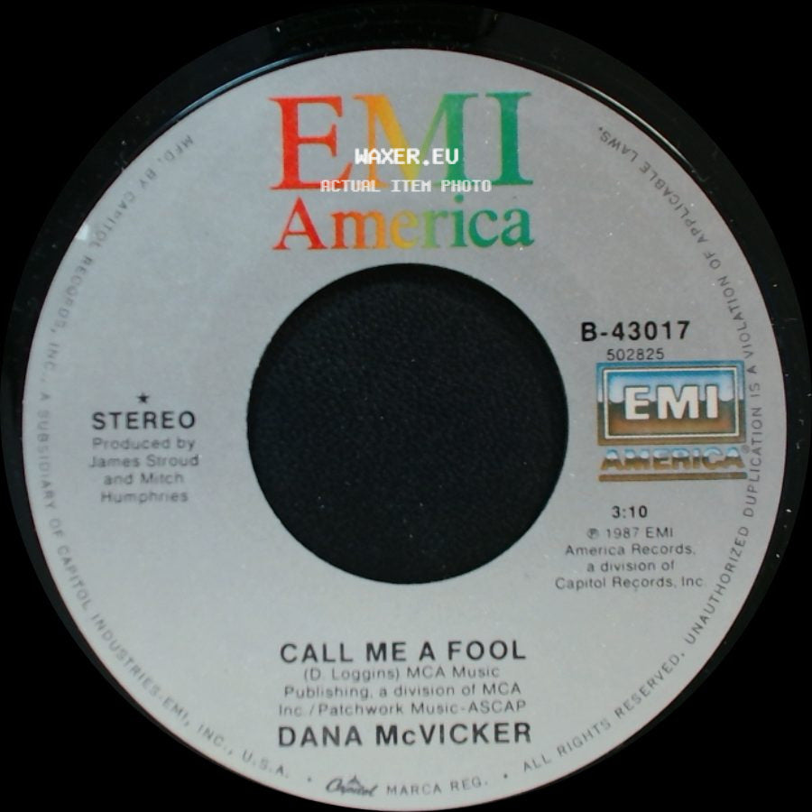 Dana Mcvicker - Call Me A Fool / Love Spent The Night side A