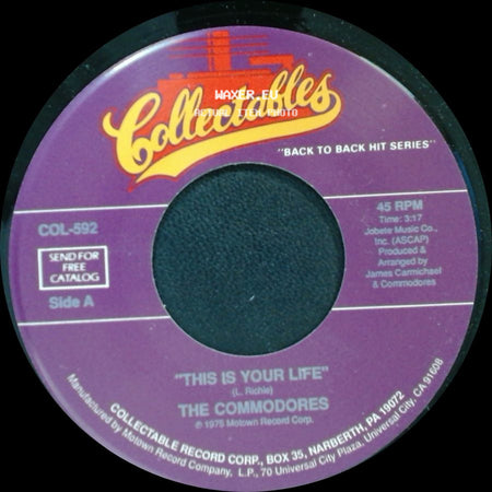 The Commodores - This Is Your Life / Sweet Love side A