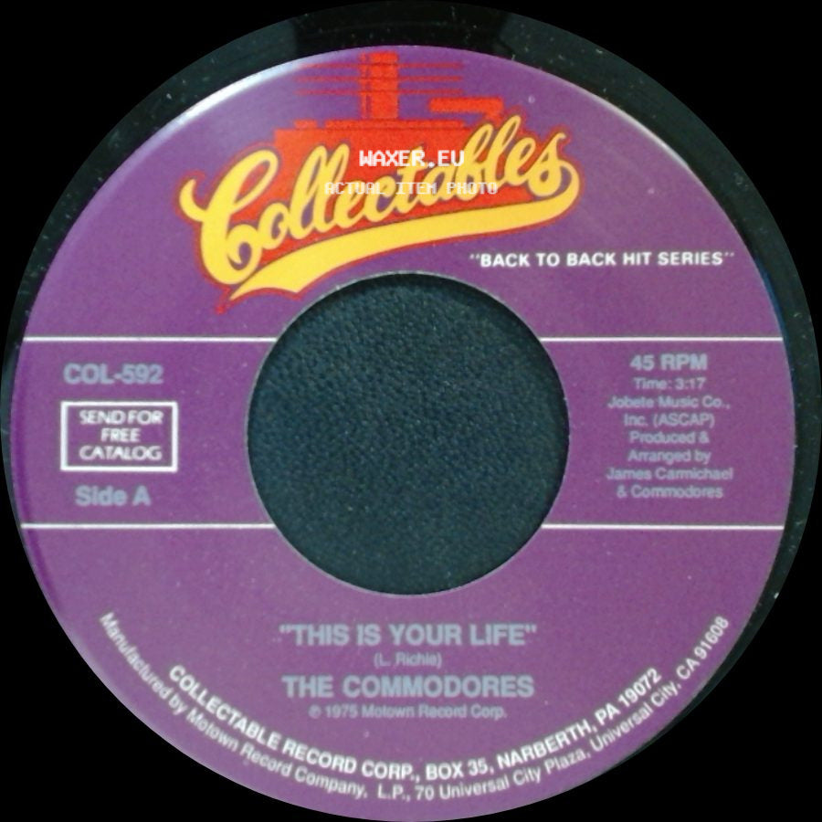 The Commodores - This Is Your Life / Sweet Love side A