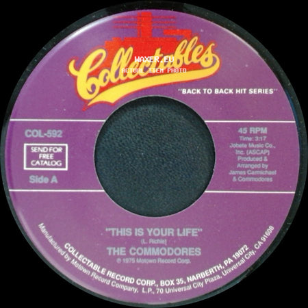 The Commodores - This Is Your Life / Sweet Love side A